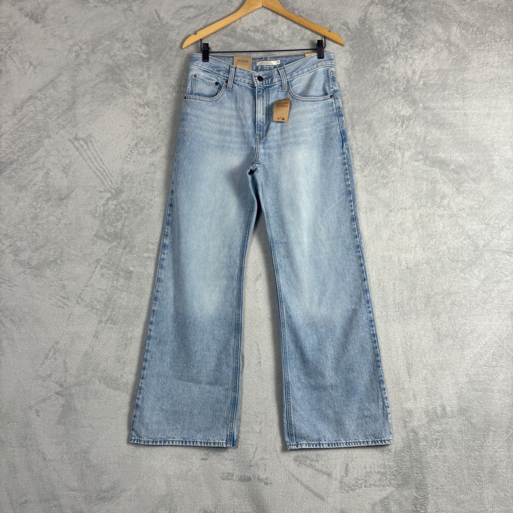 Levis Middy Loose Boot Jeans Light Wash Denim Mid Rise A6061-0000 Womens 28x31